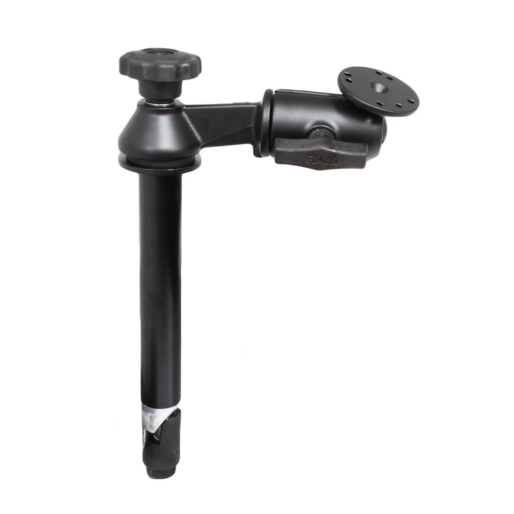 RAM 8" Upper Pole with Single Swing Arm &amp; Round Plate (RAM-VP-SW2-8) (sku 55124) - BuyBits Ltd UK