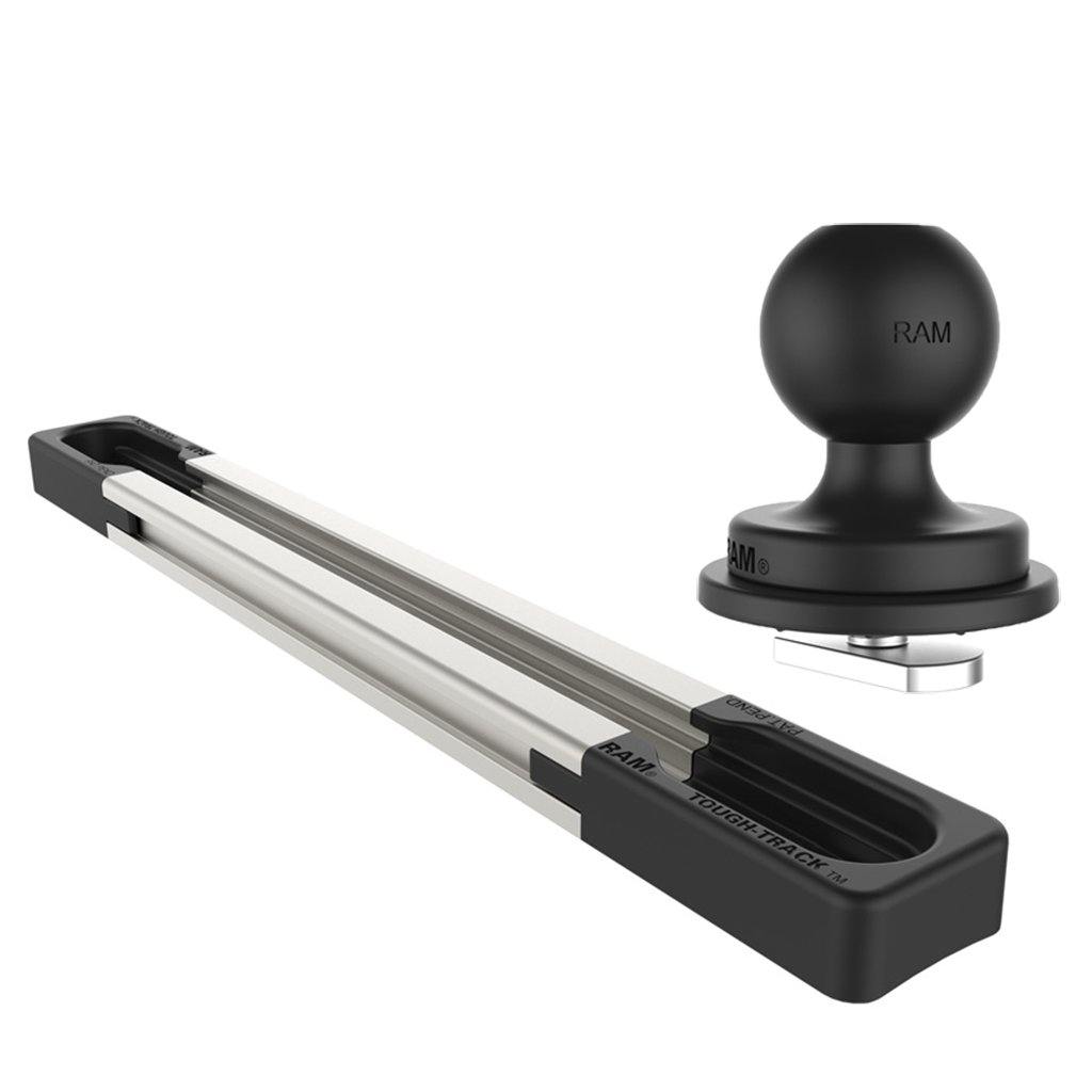 5" (12.7cm) End Loading Aluminum Track Base with 1" Ball for Fleet Vehicles (sku 56109) - BuyBits Ltd UK