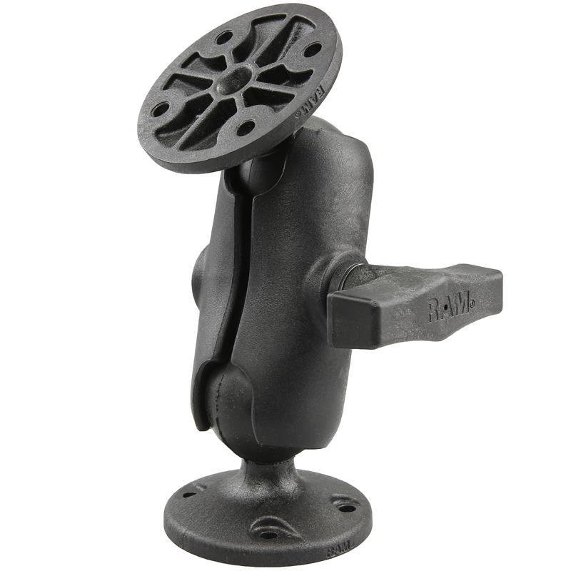 RAM Composite 1.5" Double Ball Mount with Two Round Plates (RAP-101-B) (sku 52844) - BuyBits Ltd UK