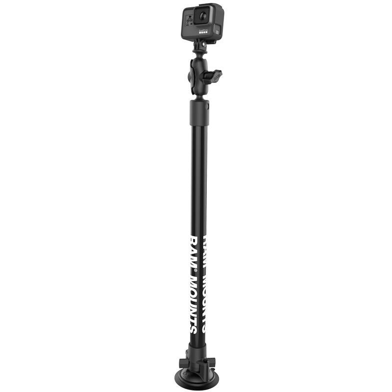 RAM Twist-Lock Suction Mount with 18" Pole &amp; Action Camera Adapter (RAP-224-18-A-GOP1) (sku 54798) - BuyBits Ltd UK