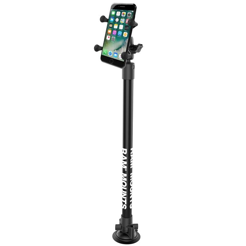 RAM X-Grip Large Phone Mount with RAM Twist-Lock Suction Base &amp; 18" Pole (RAP-224-18-A-UN10) (sku 54800) - BuyBits Ltd UK