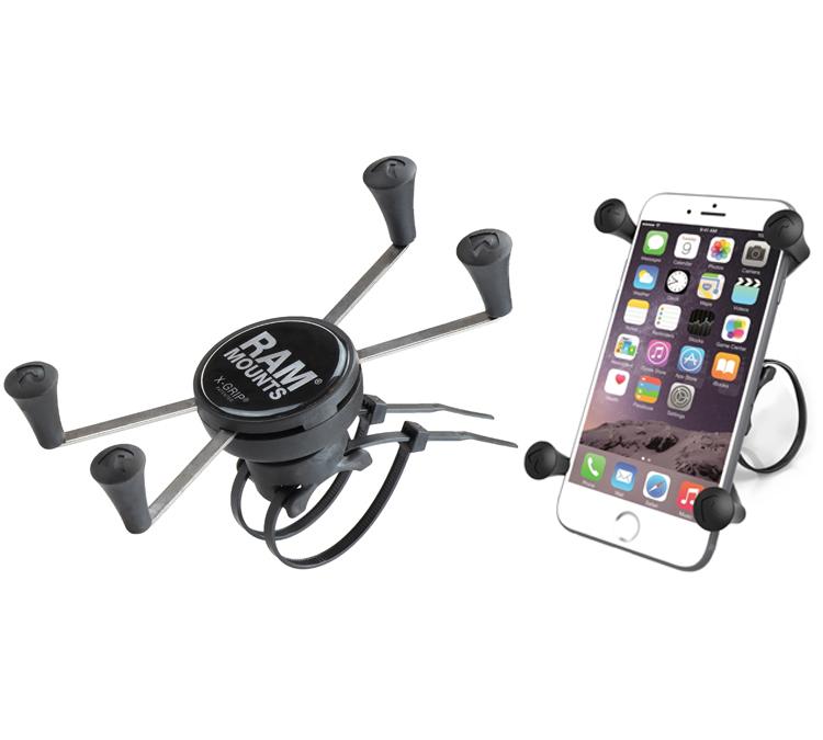 EZ-ON - OFF Bicycle Mount with Universal X-Grip Large Phone Holder (RAP-274-1-UN10) (sku 53732) - BuyBits Ltd UK