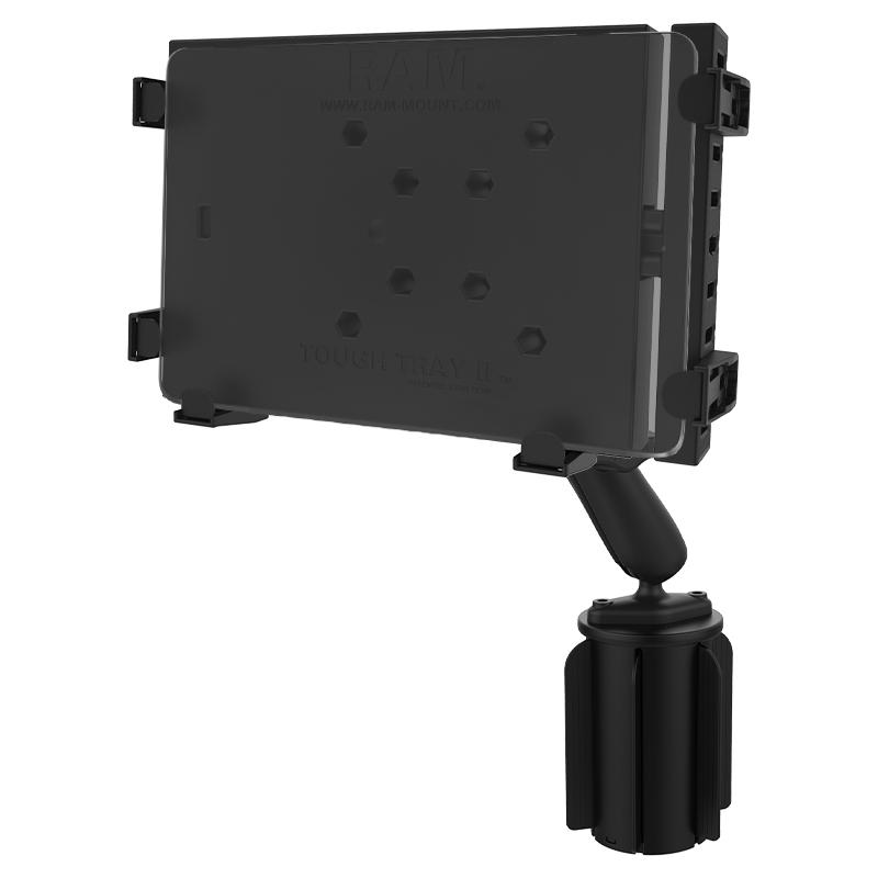 RAM Tough-Tray II Tablet Holder with RAM-A-CAN II Cup Holder Mount (RAP-299-3-C-234-6U) (sku 51060) - BuyBits Ltd UK