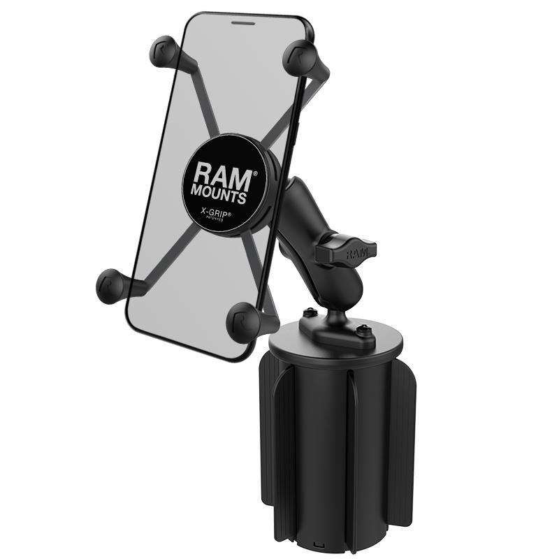 RAM X-Grip Large Phone Mount with RAM-A-CAN II Cup Holder Base (RAP-299-3-UN10U) (sku 53844) - BuyBits Ltd UK
