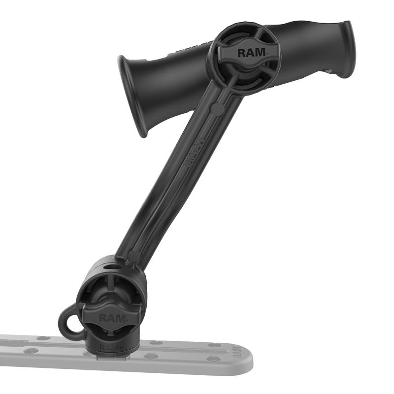 RAM Tube Jr. Rod Holder with Extension Arm and Track Base (RAP-390-PA-418) (sku 54668) - BuyBits Ltd UK