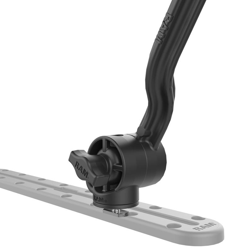 RAM Tube Jr. Rod Holder with Extension Arm and Track Base (RAP-390-PA-418) (sku 54668) - BuyBits Ltd UK