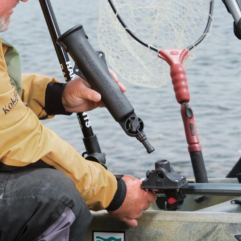 RAM Tough-Tube Rod Holder with Bulkhead-Flat Surface Base (RAP-394-SSBMPU) (sku 54669) - BuyBits Ltd UK