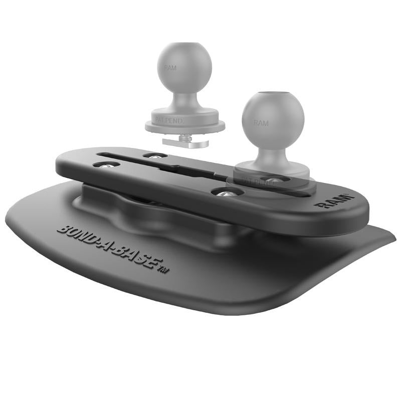 RAM Bond-A-Base Black Adhesive Base with RAM Tough-Track (RAP-398-BLK-TRACK-AU) (sku 54460) - BuyBits Ltd UK