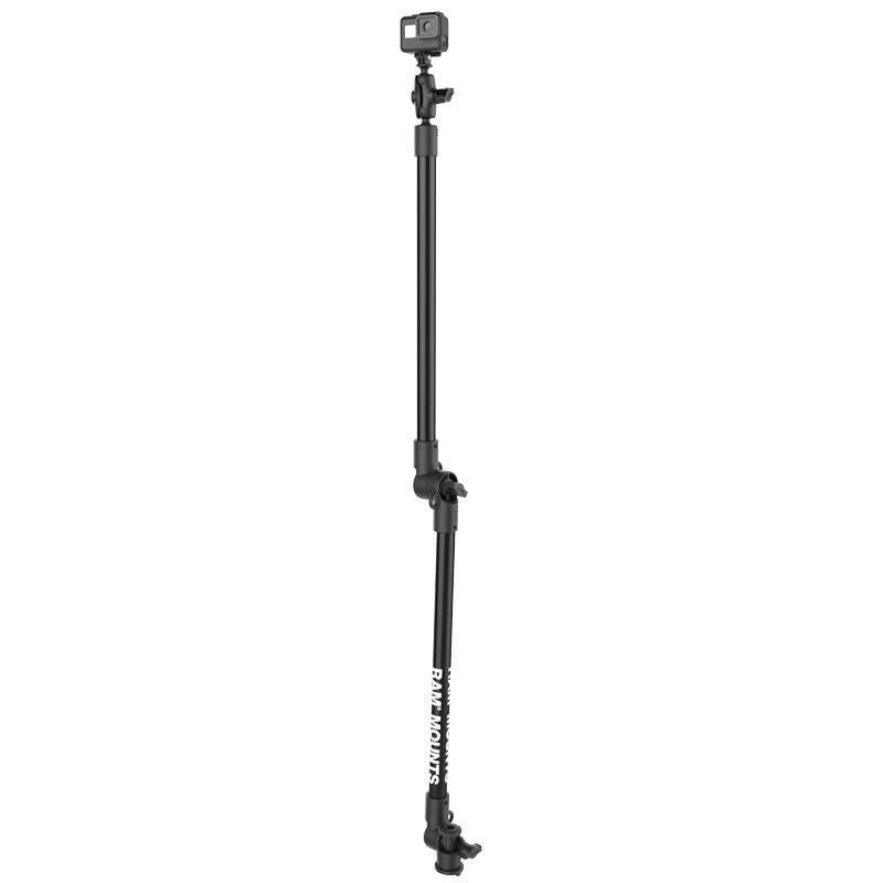 RAM Tough-Pole Camera Mount with Double Pipe &amp; RAM Track-Node Base (RAP-411-18-18-A-GOP1-1) (sku 51170) - BuyBits Ltd UK