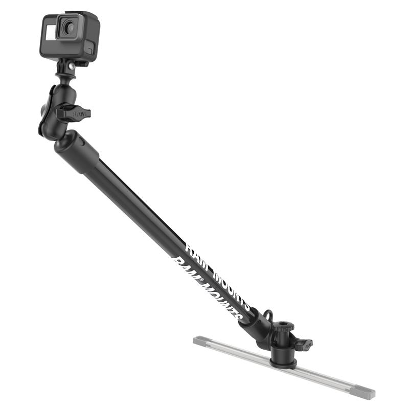 RAM Tough-Pole Camera Mount with Single Pipe &amp; RAM Track-Node Base (RAP-411-18-A-GOP1-1) (sku 51145) - BuyBits Ltd UK