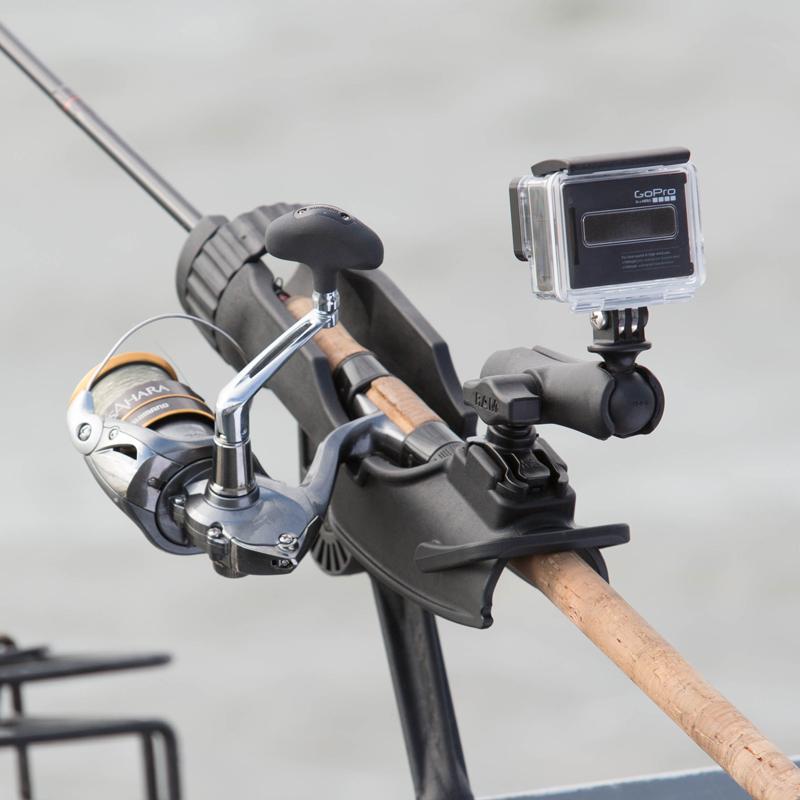 RAM ROD HD Fishing Rod Holder with 6" Spline Post and Dual Track Base (RAP-433-421) (sku 53783) - BuyBits Ltd UK