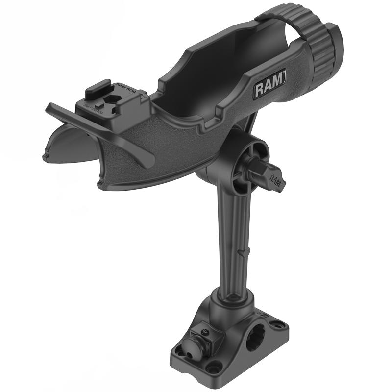 RAM ROD HD Fishing Rod Holder with Bulkhead-Flat Surface Base (RAP-433-BMP) (sku 54683) - BuyBits Ltd UK