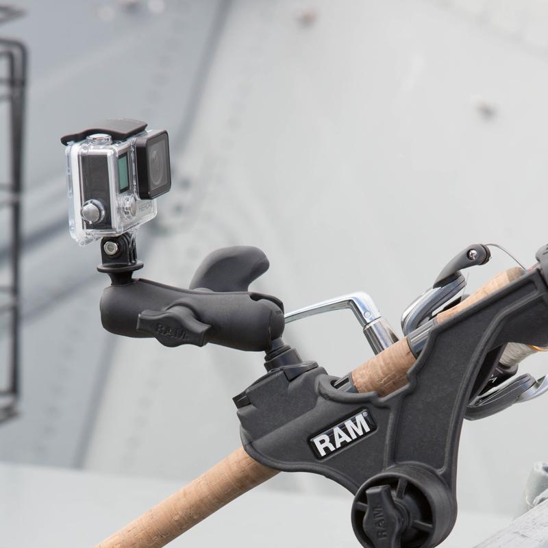 RAM ROD JR Fishing Rod Holder with Revolution Arm and RAM Track Ball (RAP-434-RB-TRA1) (sku 53786) - BuyBits Ltd UK
