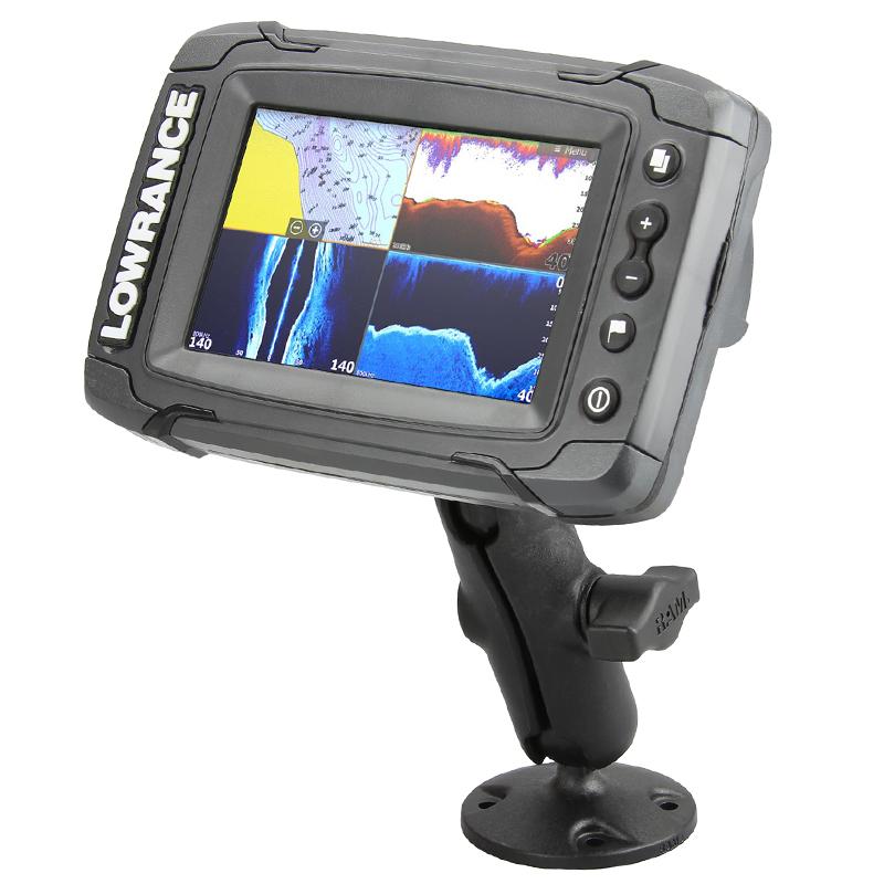 RAM Composite Double Ball Mount for Lowrance Elite-5 &amp; Elite-7 Ti (RAP-B-101U-LO11) (sku 54601) - BuyBits Ltd UK