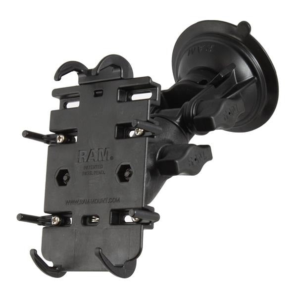 RAM Quick-Grip Phone Mount with RAM Twist-Lock Suction Ratchet Base (RAP-B-104-224-PD3U) (sku 50955) - BuyBits Ltd UK