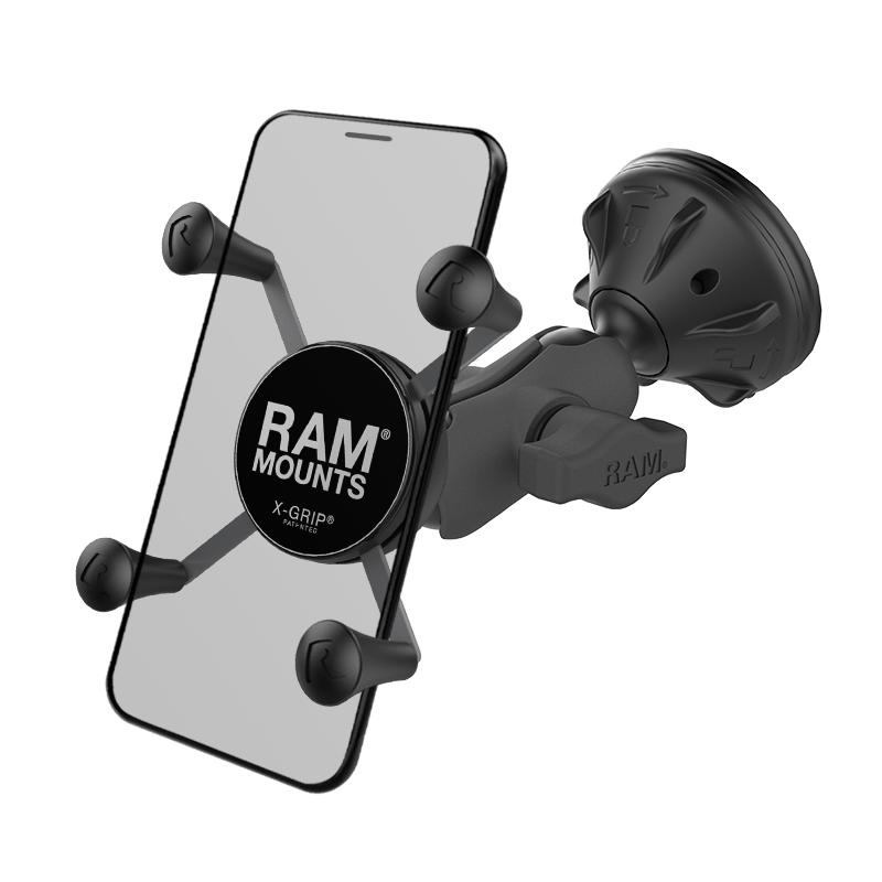 RAM X-Grip Phone Mount with RAM Twist-Lock Low Profile Suction Base (RAP-B-166-2-A-UN7U) (sku 53828) - BuyBits Ltd UK
