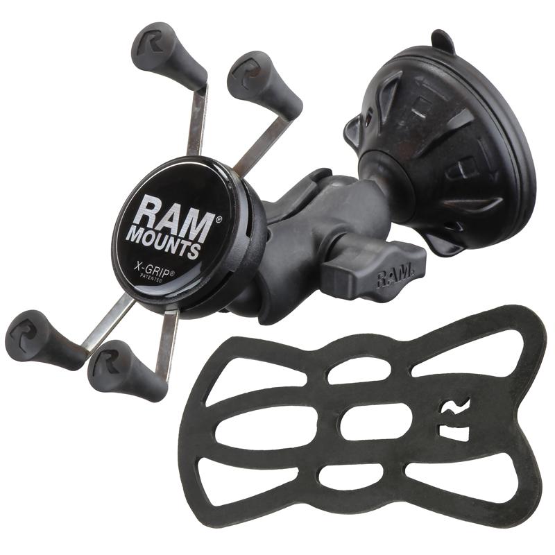 RAM X-Grip Phone Mount with RAM Twist-Lock Low Profile Suction Base (RAP-B-166-2-A-UN7U) (sku 53828) - BuyBits Ltd UK