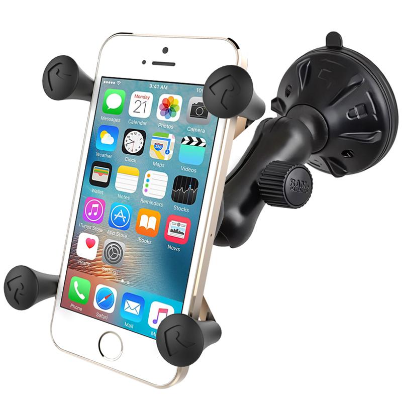 RAM X-Grip Phone Mount with RAM Twist-Lock Low Profile Suction Base (RAP-B-166-2-UN7U) (sku 53827) - BuyBits Ltd UK