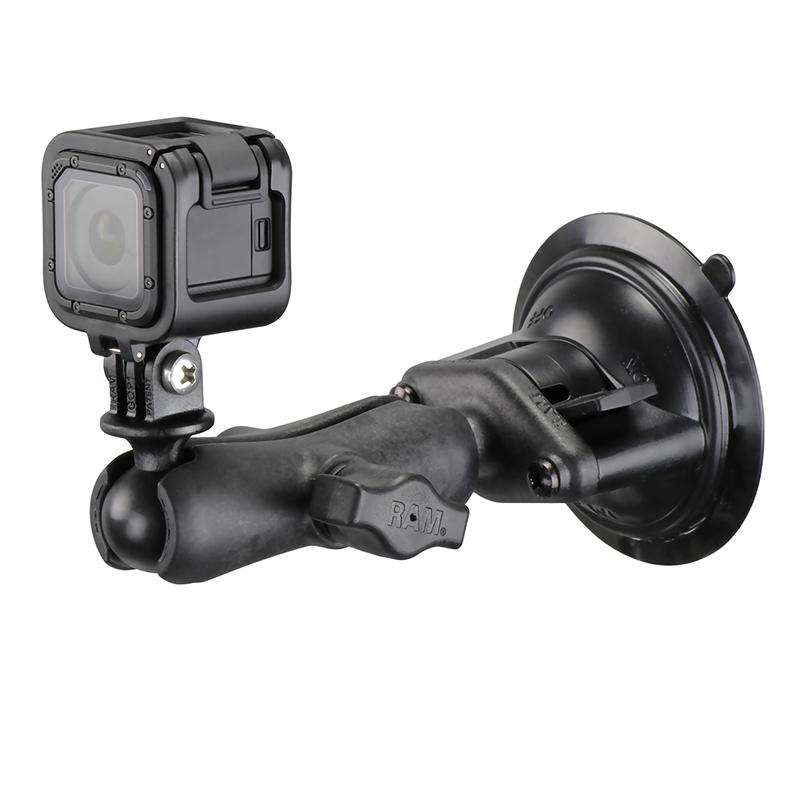 RAM Twist-Lock Composite Suction Mount with Action Camera Adapter (RAP-B-166-GOP1) (sku 51152) - BuyBits Ltd UK