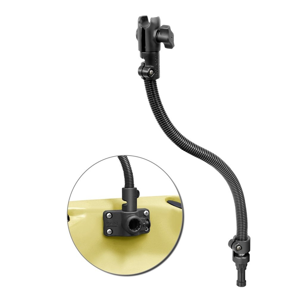 RAM Flex-Rod 18" Single Socket Arm with Spline Post (RAP-B-200-1-114P-18U) (sku 55041) - BuyBits Ltd UK