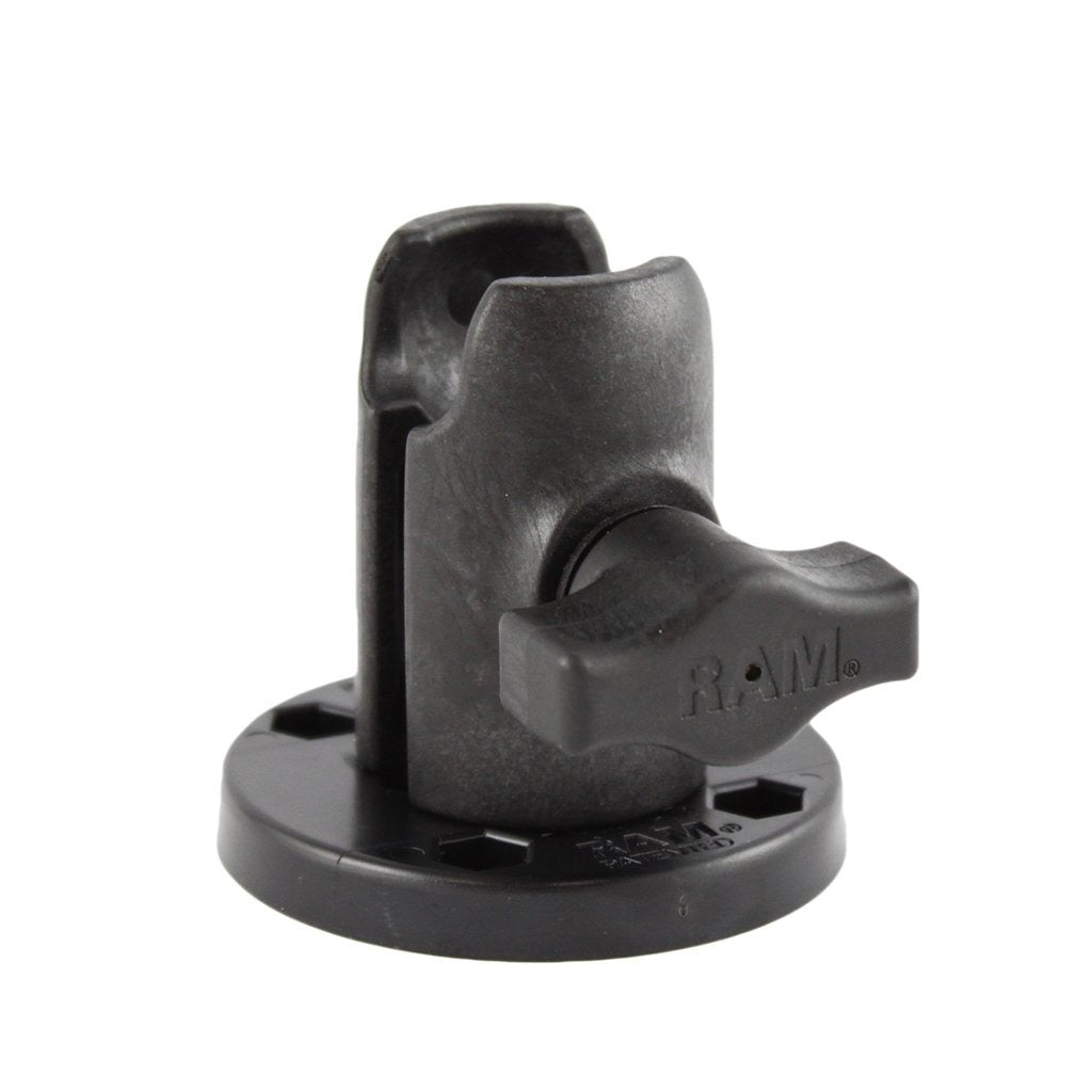 RAM Single Socket Arm with Round Swivel Plate (RAP-B-200-1-293U) (sku 54997) - BuyBits Ltd UK