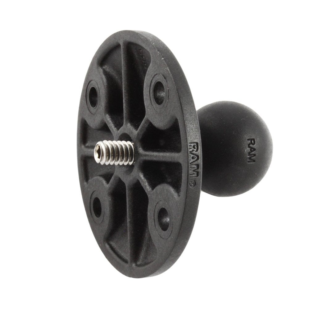 RAM Composite Ball Adapter with Round Plate and 1-4"-20 Threaded Stud (RAP-B-202AU) (sku 54993) - BuyBits Ltd UK