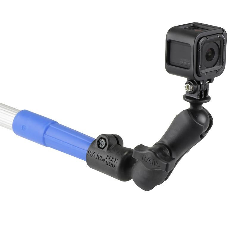RAM Tele-Mount Pole Adapter Mount with Action Camera Adapter (RAP-B-218-1-GOP1U) (sku 51153) - BuyBits Ltd UK