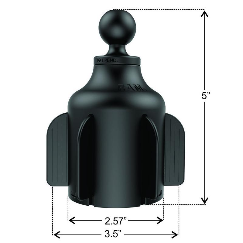 RAM X-Grip for 7"-8" Tablets with RAM Stubby Cup Holder Base (RAP-B-299-4-UN8U) (sku 51045) - BuyBits Ltd UK