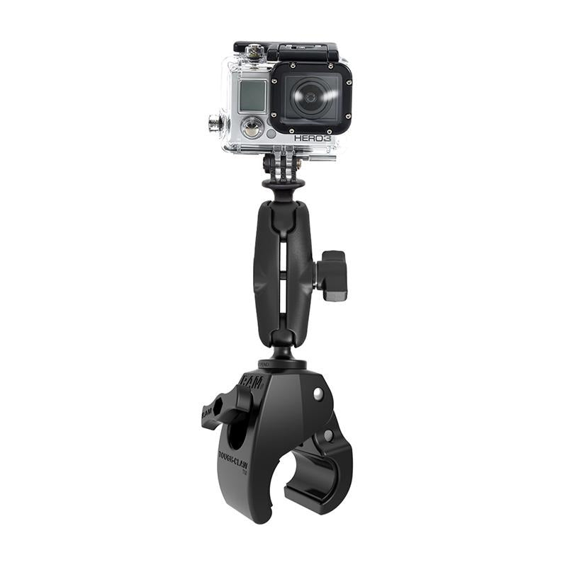 RAM Tough-Claw Medium Clamp Mount with Universal Action Camera Adapter (RAP-B-404-GOP1U) (sku 51138) - BuyBits Ltd UK