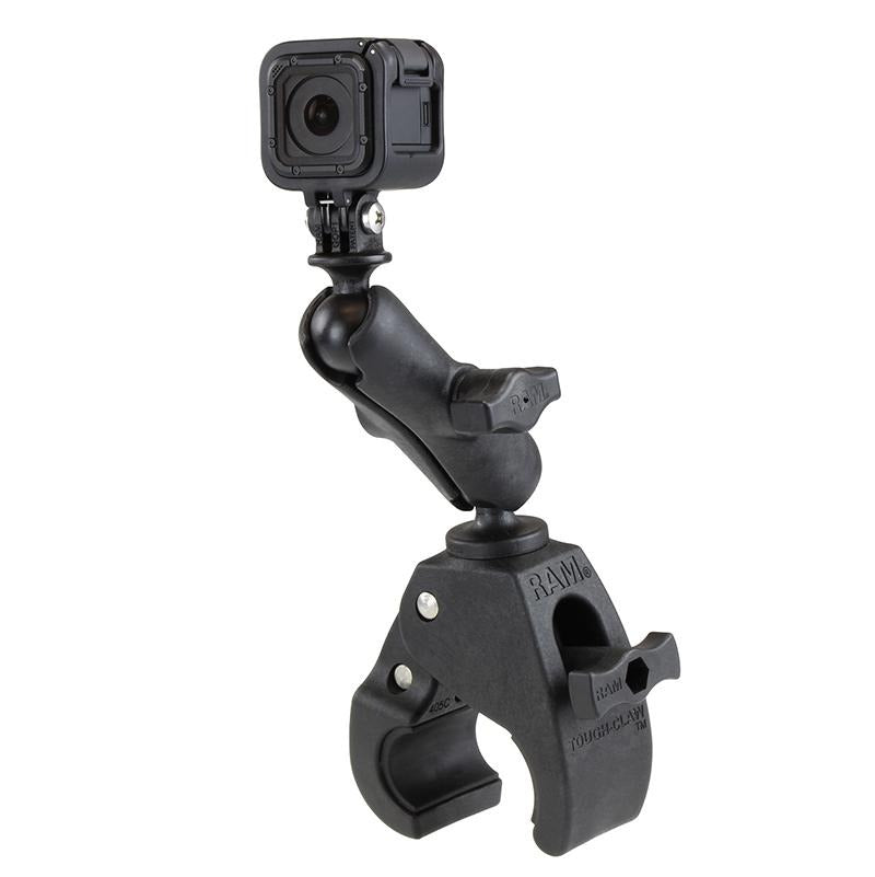 RAM Tough-Claw Medium Clamp Mount with Universal Action Camera Adapter (RAP-B-404-GOP1U) (sku 51138) - BuyBits Ltd UK