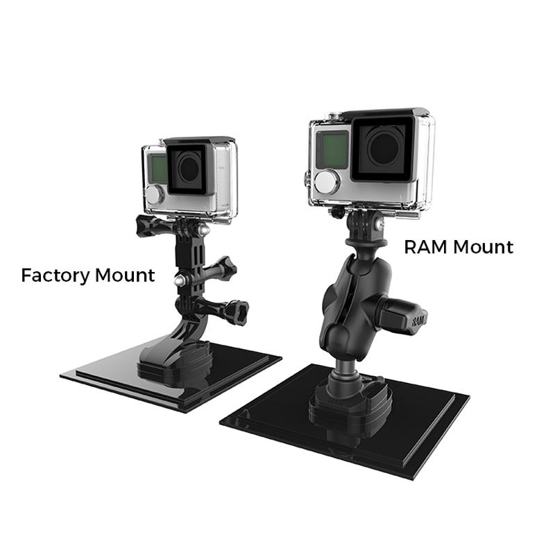 RAM Ball Adapter for GoPro Bases with Universal Action Camera Adapter (RAP-B-GOP2-A-GOP1U) (sku 51136) - BuyBits Ltd UK