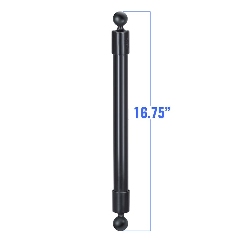 RAM 18" PVC Pipe Extension with Ball Ends (RAP-BB-230-18U) (sku 55016) - BuyBits Ltd UK