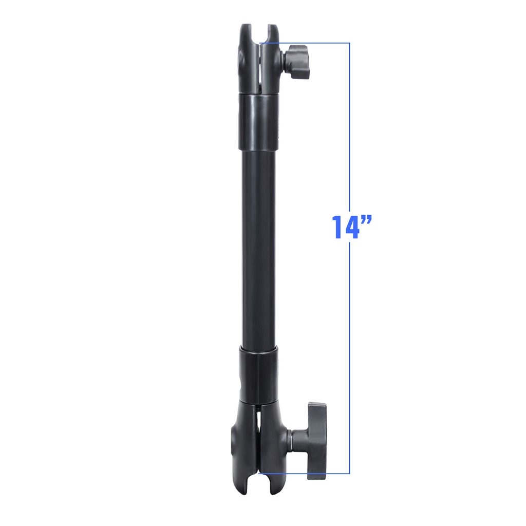RAM 14" PVC Pipe Extension with B Size &amp; C Size Socket Arms (RAP-CB-201-14U) (sku 55029) - BuyBits Ltd UK