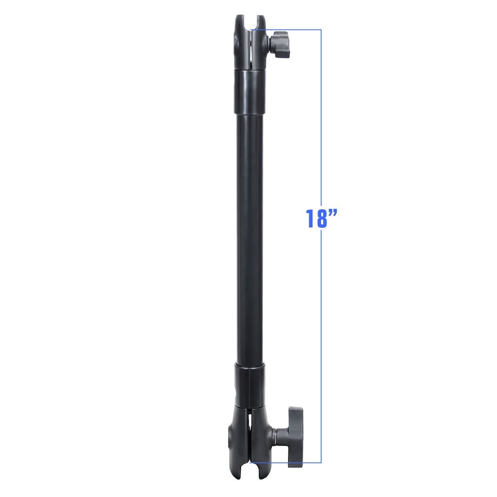 RAM 18" PVC Pipe Extension with B Size &amp; C Size Socket Arms (RAP-CB-201-18U) (sku 55031) - BuyBits Ltd UK