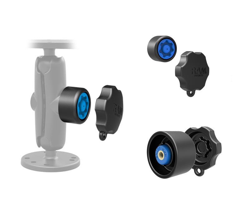 Security Pin-Lock Knob for 1 inch Diameter B size Arms (sku 30625)