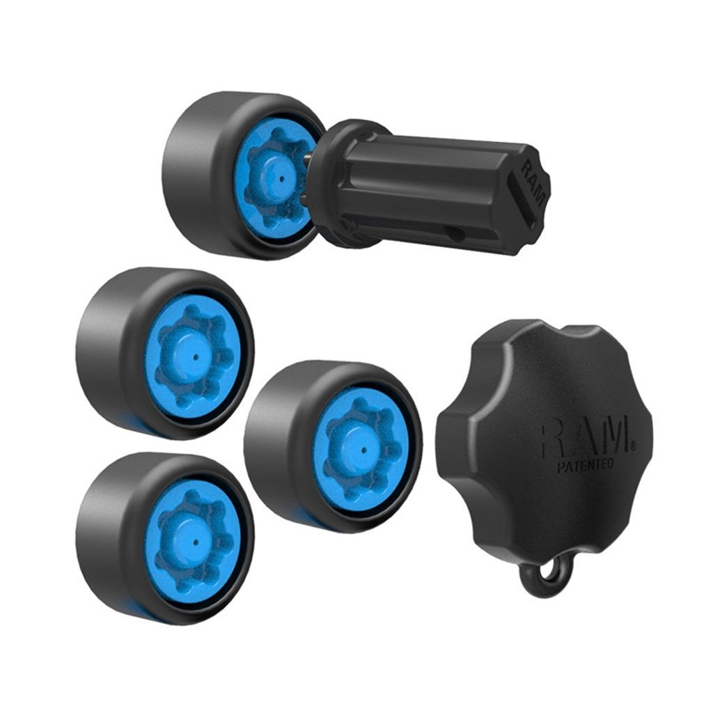 RAM Pin-Lock Security Kit for Double Swing Arms and Gimbal Brackets (RAP-S-KNOBG-109-1U) (sku 54825) - BuyBits Ltd UK