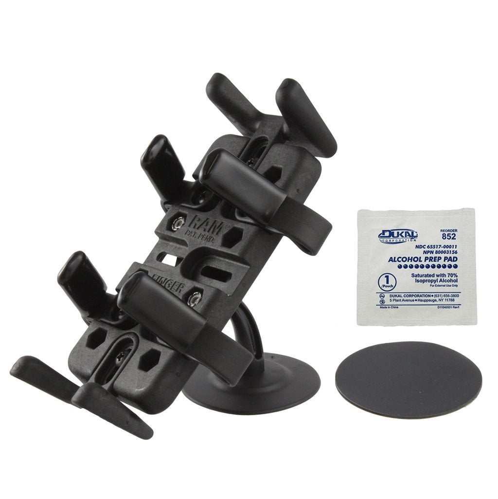 RAM Finger-Grip Universal Holder with Lil Buddy Adhesive Dash Mount (RAP-SB-180-UN4) (sku 54230) - BuyBits Ltd UK
