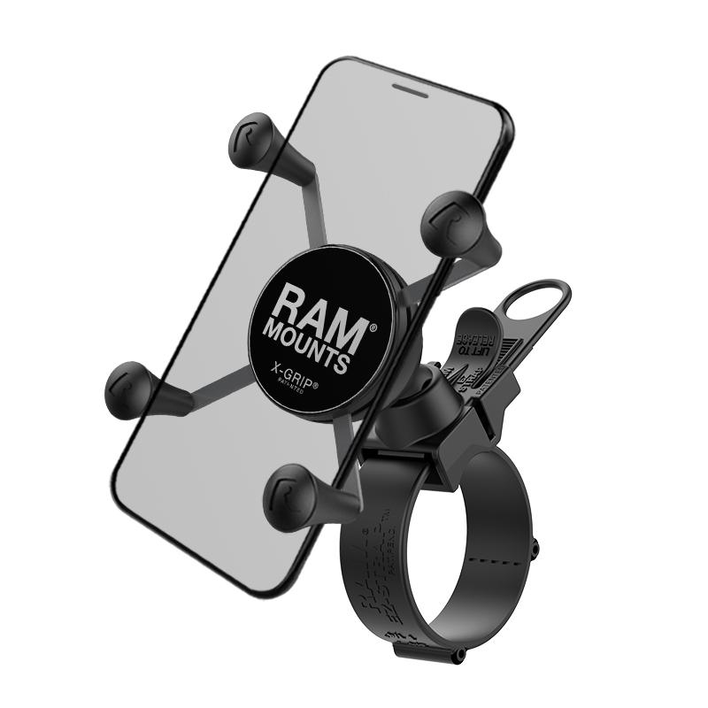 RAM X-Grip Phone Mount with RAM EZ-Strap Rail Mount (RAP-SB-187-UN7U) (sku 53811) - BuyBits Ltd UK