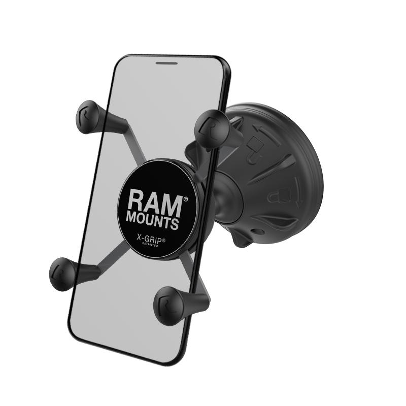 RAM X-Grip Phone Mount with RAM Mighty-Buddy Suction Cup (RAP-SB-224-2-UN7U) (sku 53823) - BuyBits Ltd UK