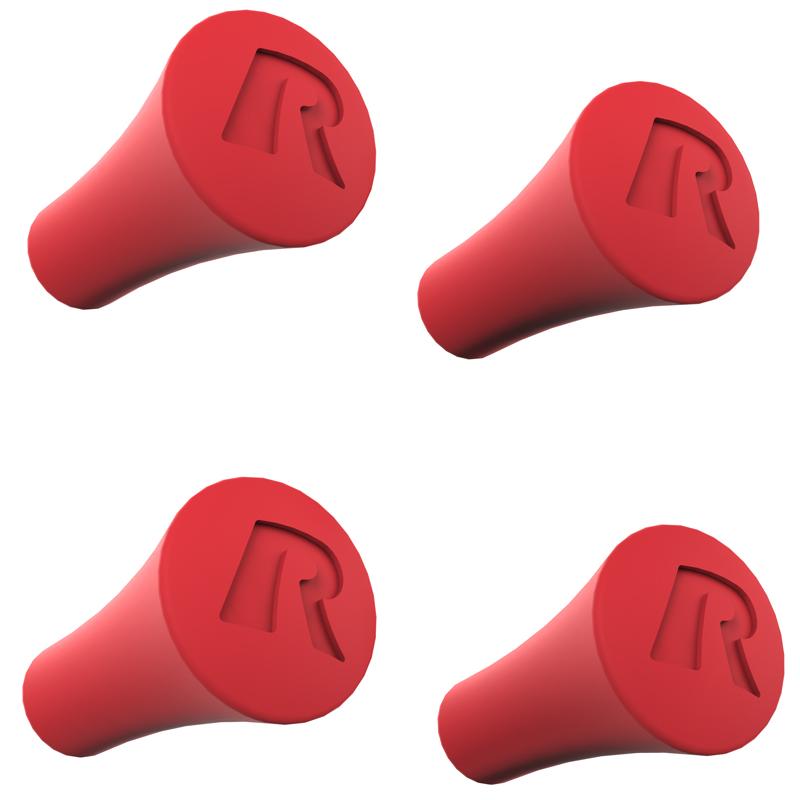 RAM X-Grip Red Rubber Cap 4-Pack (RAP-UN-CAP-4-REDU) (sku 53929) - BuyBits Ltd UK