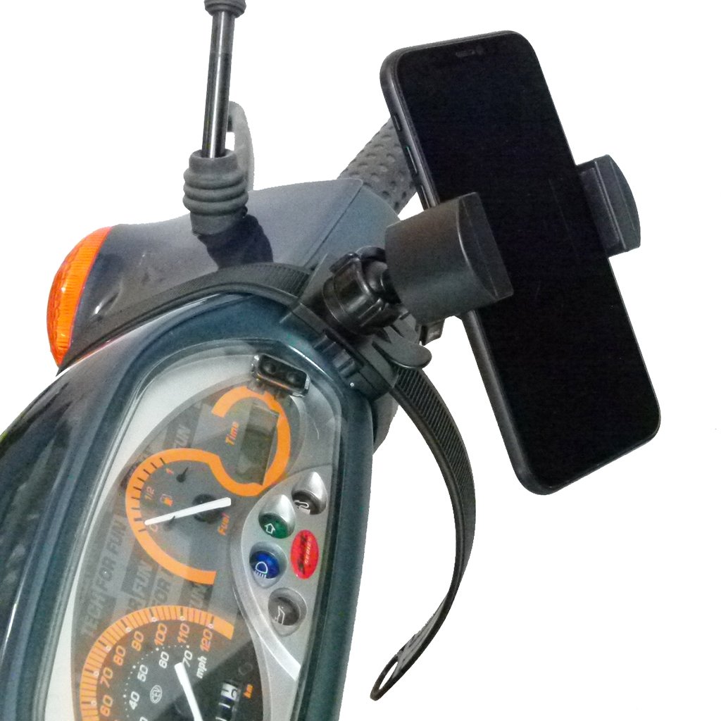 Scooter - Moped Collar Mount with XL Robust Holder for iPhone 6S PLUS (sku 48444) - BuyBits Ltd UK