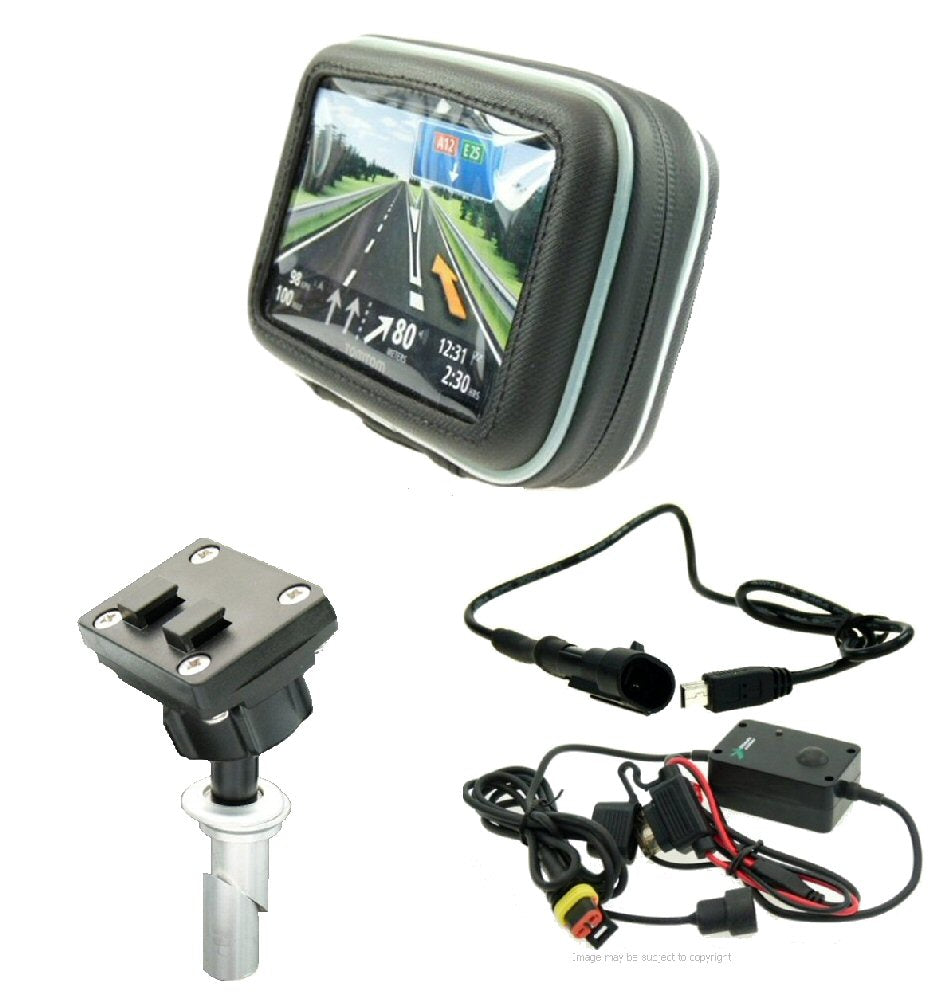 5inch GPS SatNav Motorcycle Powered Yoke Mount - 13mm (sku 14049)