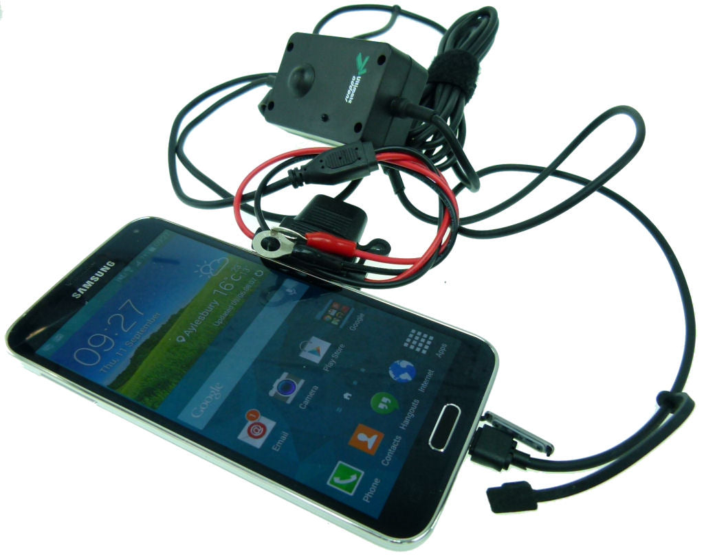 13.3-14.7mm Powered Motorcycle Fork Stem Mount for Samsung Galaxy S5 (sku 19427)