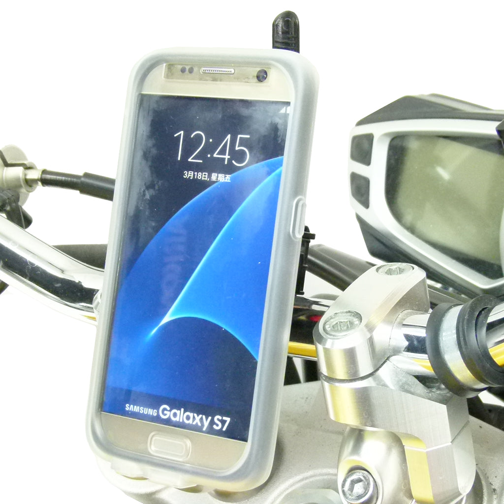 TiGRA MountCase Motorcycle Handlebar Mount with Rain Guard for Samsung Galaxy S7 (sku 35108)