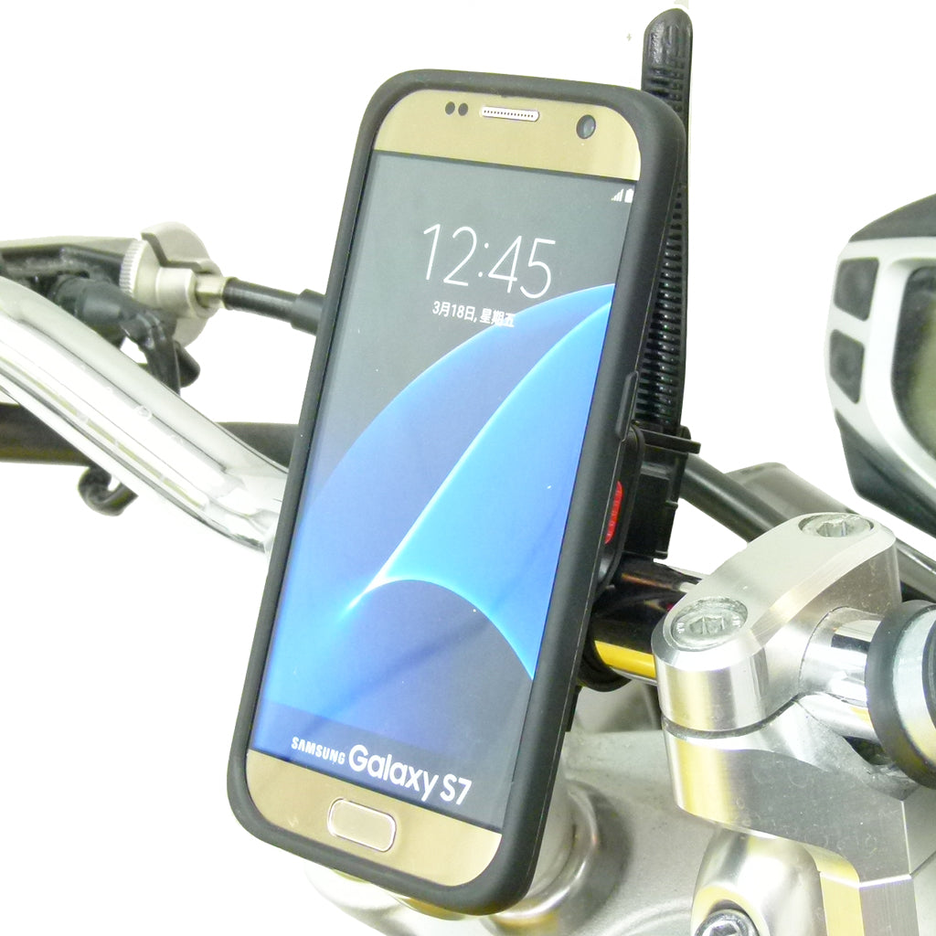 TiGRA MountCase Motorcycle Handlebar Mount with Rain Guard for Samsung Galaxy S7 (sku 35108)
