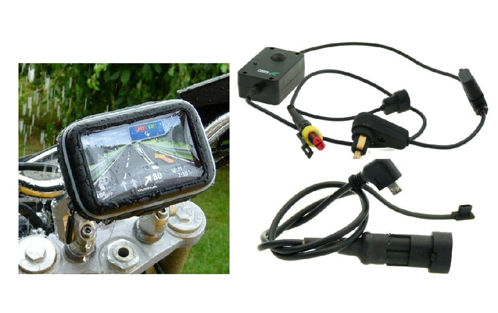 SatNav GPS Bike Mount Kit for Hella - Din Socket - Angled Micro USB fitting (sku 12794)