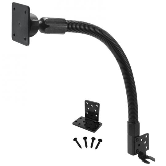 Arkon GN088-SBH-AMPS Car Seat Rail or Floor Mount with 18" Gooseneck and AMPS Head for Satellite Radios (sku 41208)