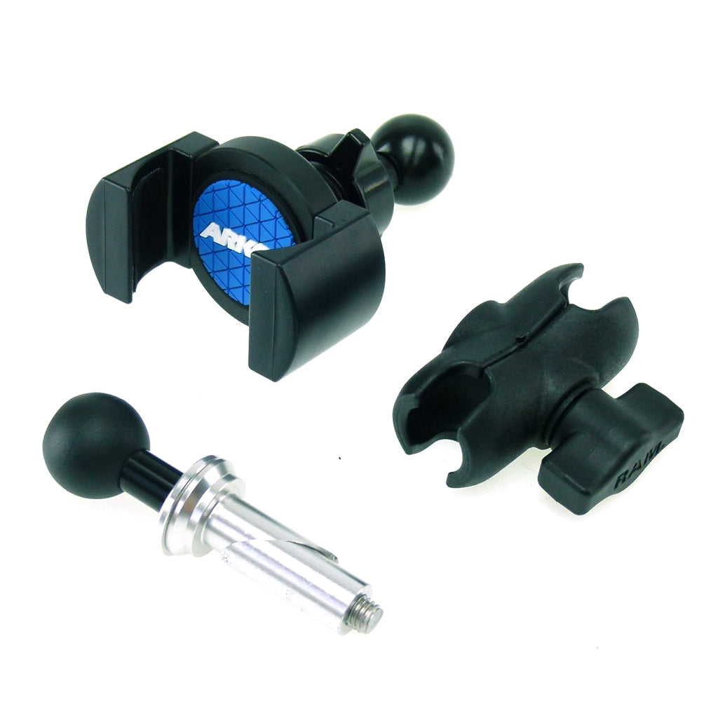 13.3-14.7mm Motorcycle Fork Stem Yoke Mount with RoadVise Smartphone Mobile Phone Holder (sku 31718)