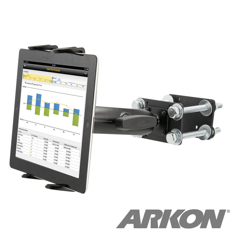 ARKON FLBK38TAB1 38mm Robust Forklift Pillar Tablet Mount fits Samsung Galaxy TAB S4 10.5" (sku 43028)