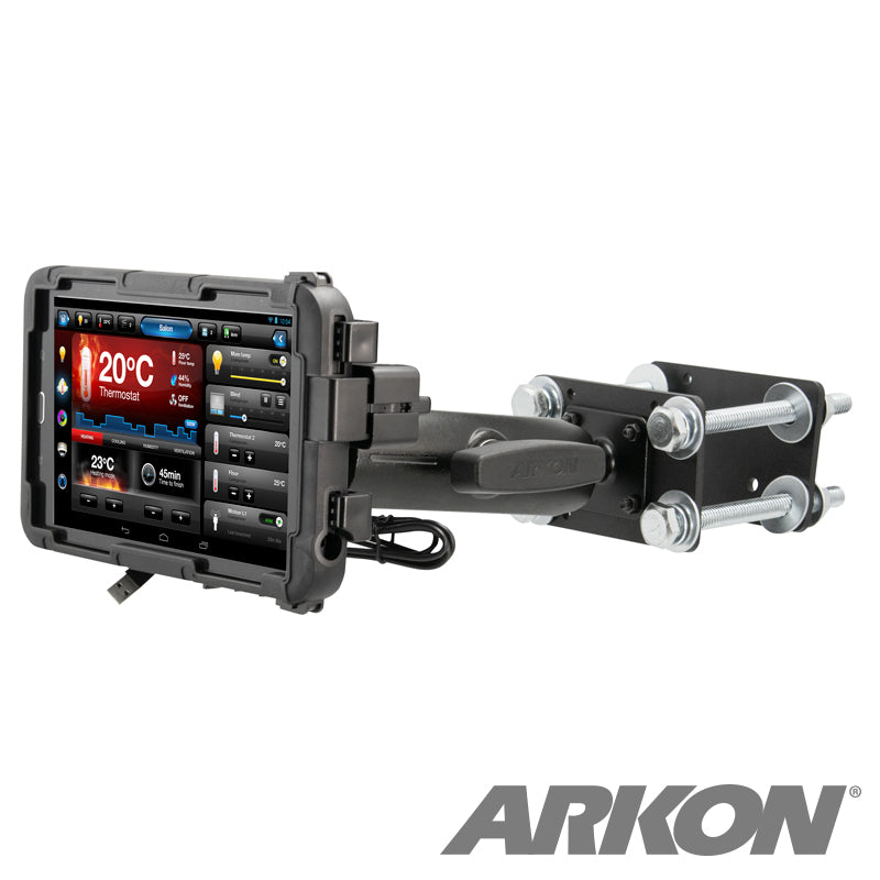 Arkon FLBKT1000C Tablet Lock Box Forklift Pillar Mount for Samsung Galaxy Tab E 8.0 (sku 43262)